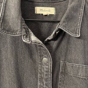 Black denim shirtdress